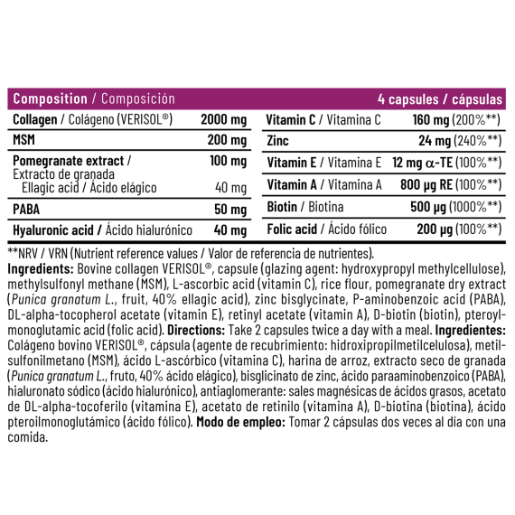 HAIR, SKIN & NAILS 100 CAPSULAS