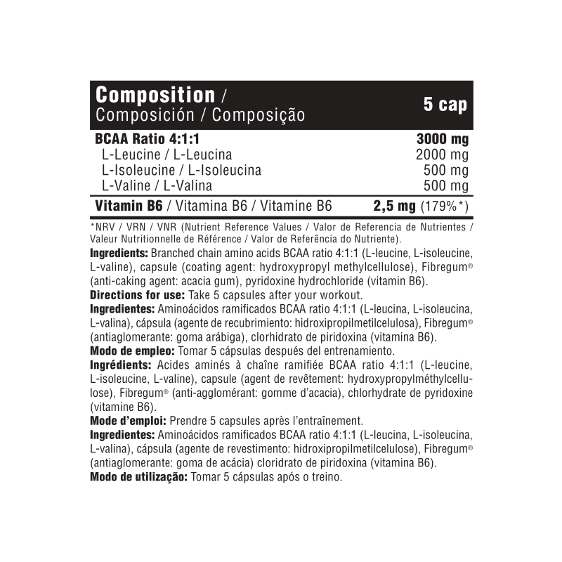 MUSCLE BCAA 4:1:1 240 CÁPSULAS