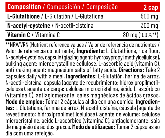 GLUTATHIONE COMPLEX 60 CAPSULAS